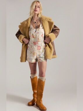 We the Free Ziggy Printed Shortalls NWOT sun drenched combo